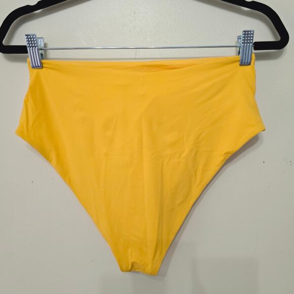 New Onia X WeWoreWhat Riviera Bikini Bottom Large Citrus Yellow Women's Size L - Picture 8 of 10
